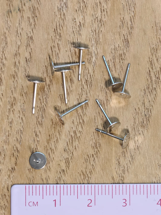 Korvakorutappi ruostumaton teräs, 10 kpl