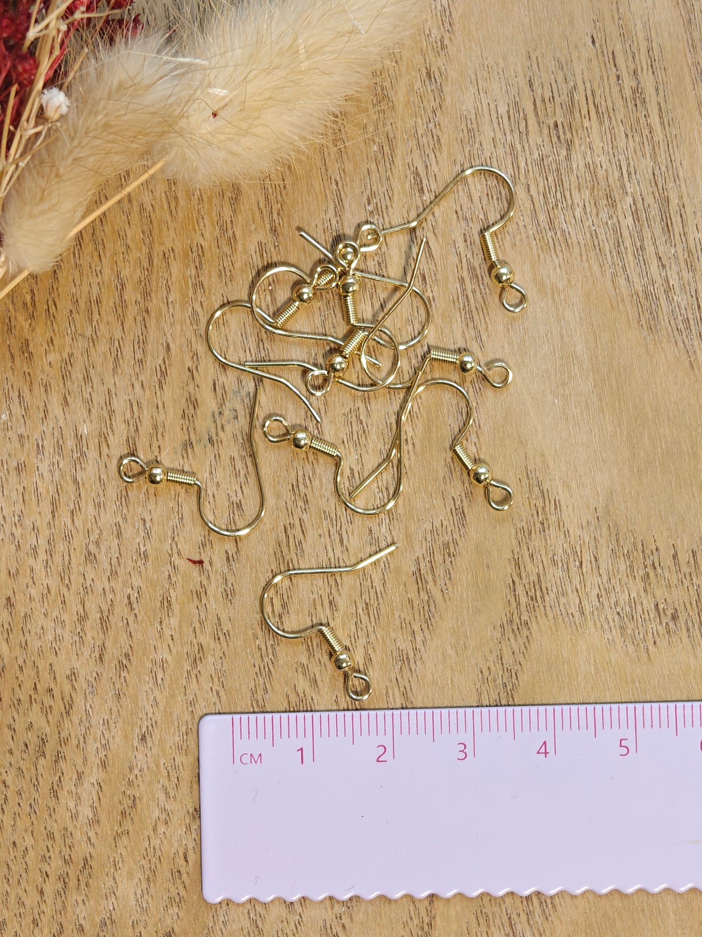 Korvakorukoukku, 18k kullattu Ruostumaton teräs 10kpl 20x20mm