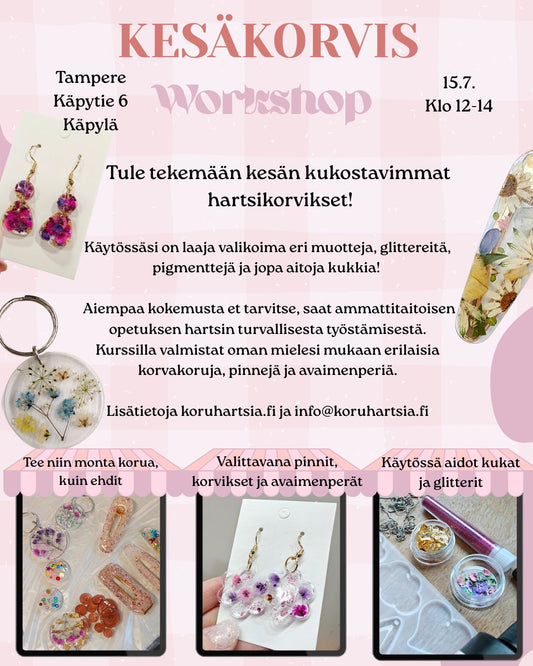 Kesäiset korut Workshop 15.7 Tampere