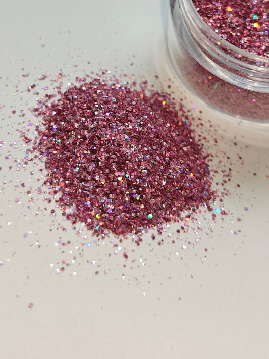 Ekoglitter - Vaaleanpunainen Holografinen