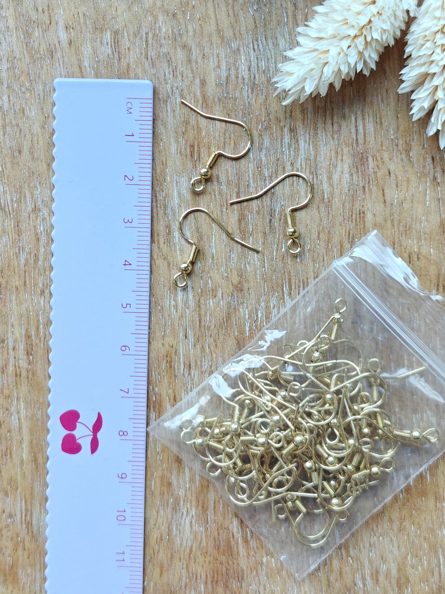 Korvakorukoukku, 24k kullattu Ruostumaton teräs 100 kpl 20x20mm