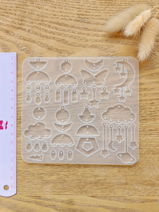 Silikonimuotti - Pilvet ja pisarat
