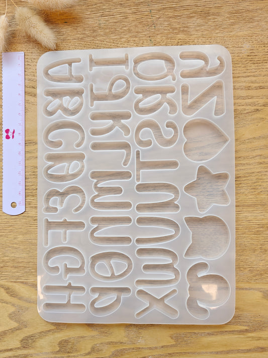 Silikonimuotti - Kirjaimet, pehmeät muodot