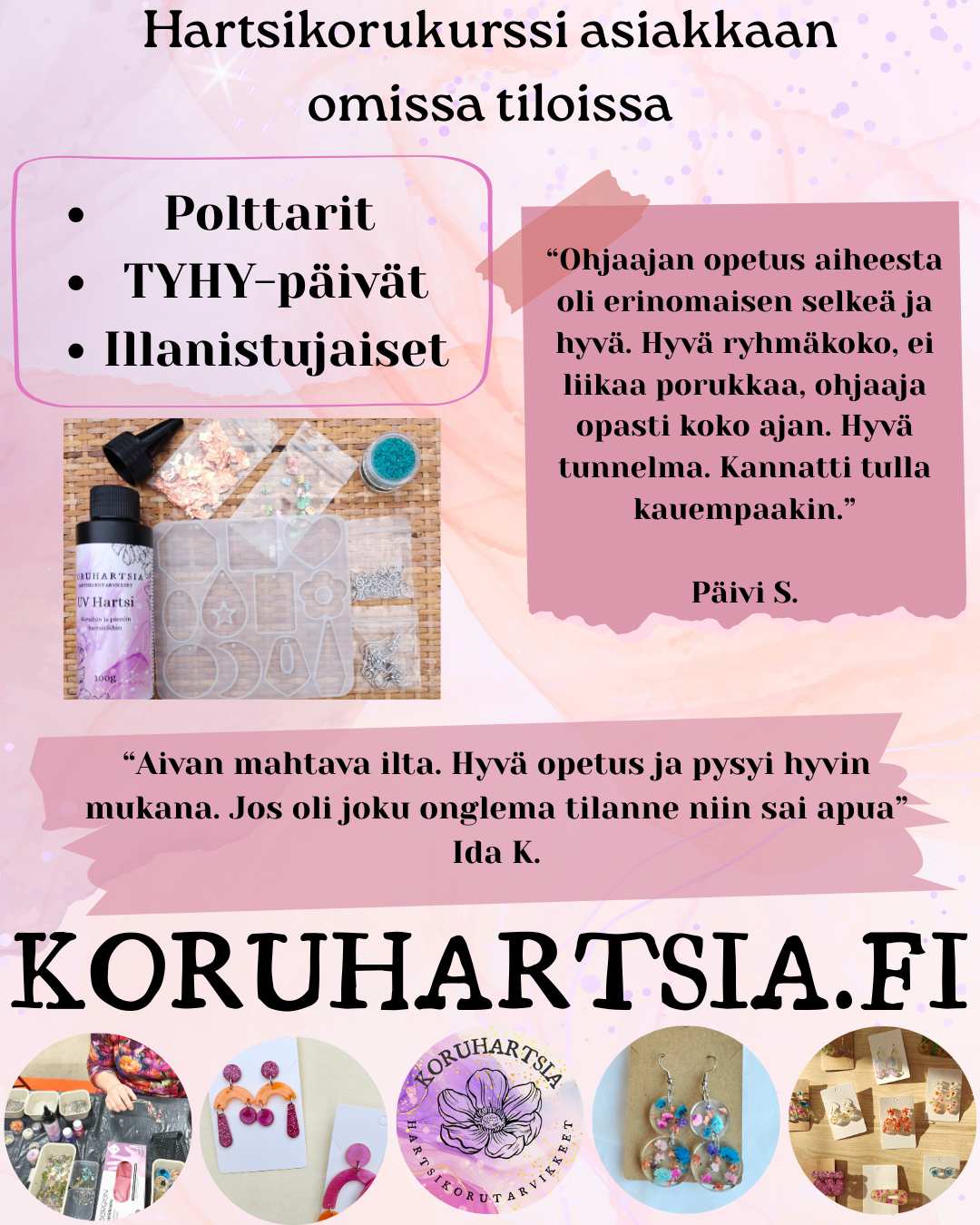 Hartsikorukurssi asiakkaan omissa tiloissa