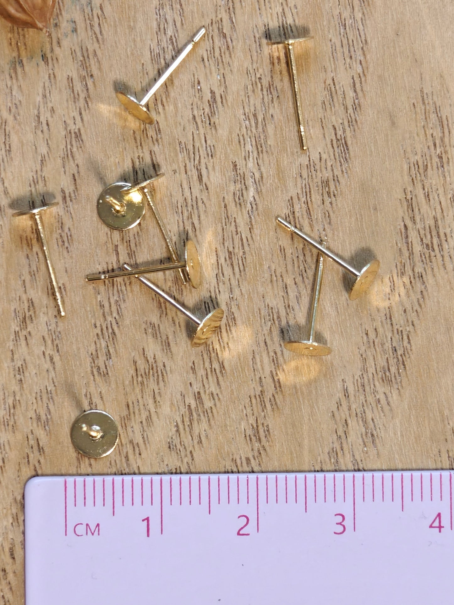 Korvakorutappi ruostumaton teräs, 24K kultaus, 10 kpl