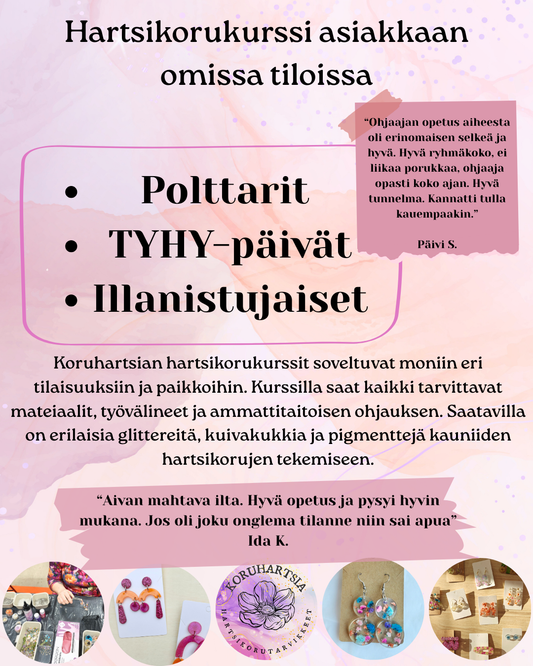 Hartsikorukurssi asiakkaan omissa tiloissa