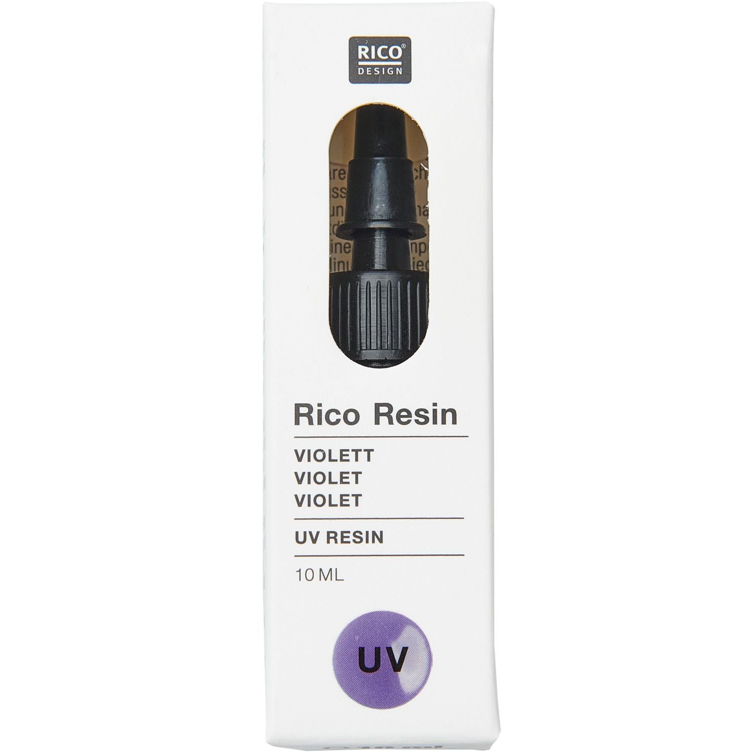 Violetin värinen uv hartsi pienessä 10ml pullossa. Käytetään korujen tekemiseen tai pinnoittamiseen