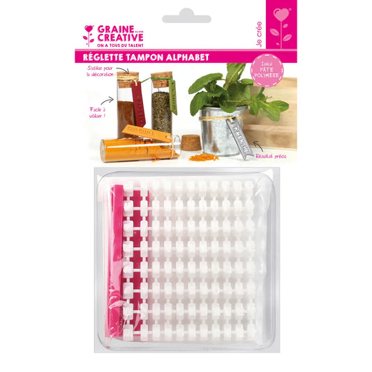 Kirjainleimasin polymeerimassalle